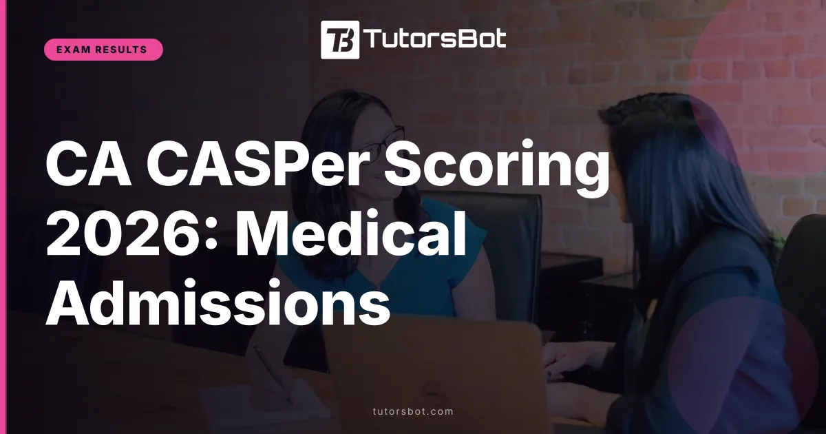 CA CASPer Scoring 2026: Medical Admissions