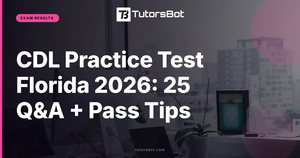 CDL Practice Test Florida 2026: 25 Q&A + Pass Tips