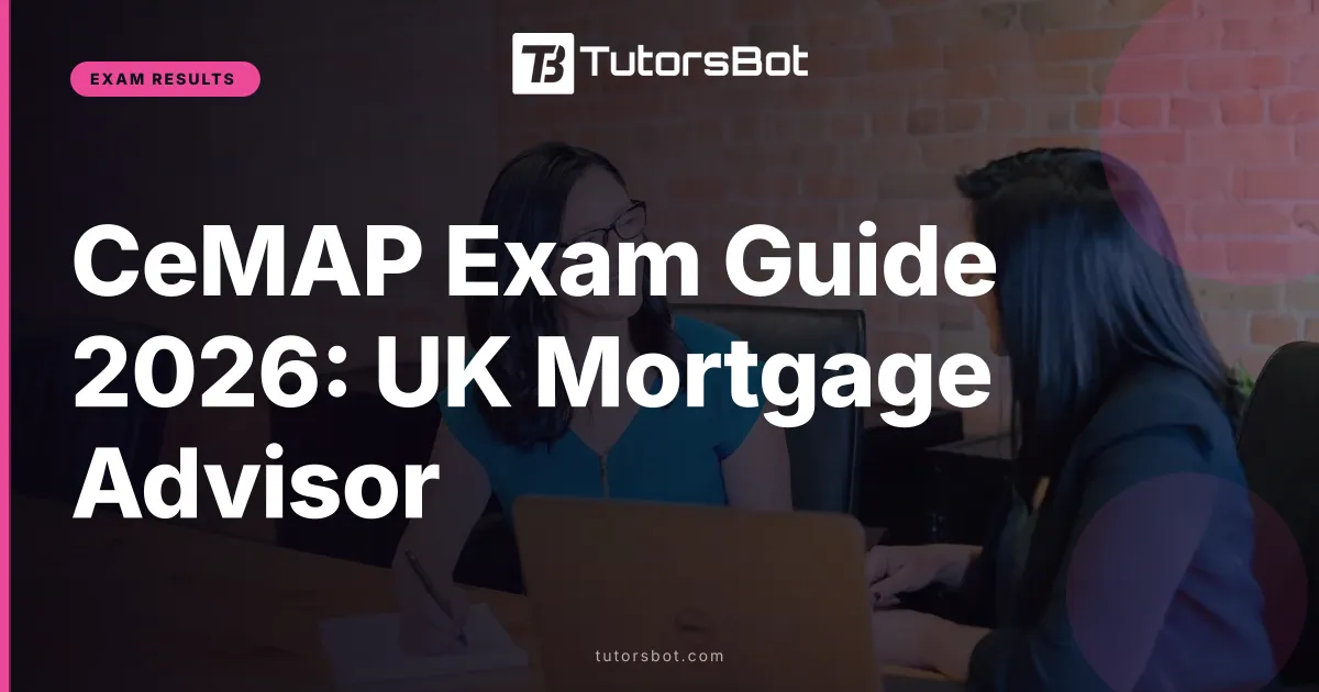 CeMAP Exam Guide 2026: UK Mortgage Advisor