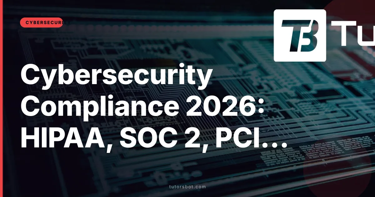 Cybersecurity Compliance 2026: HIPAA, SOC 2, PCI DSS, ISO 27001 Explained