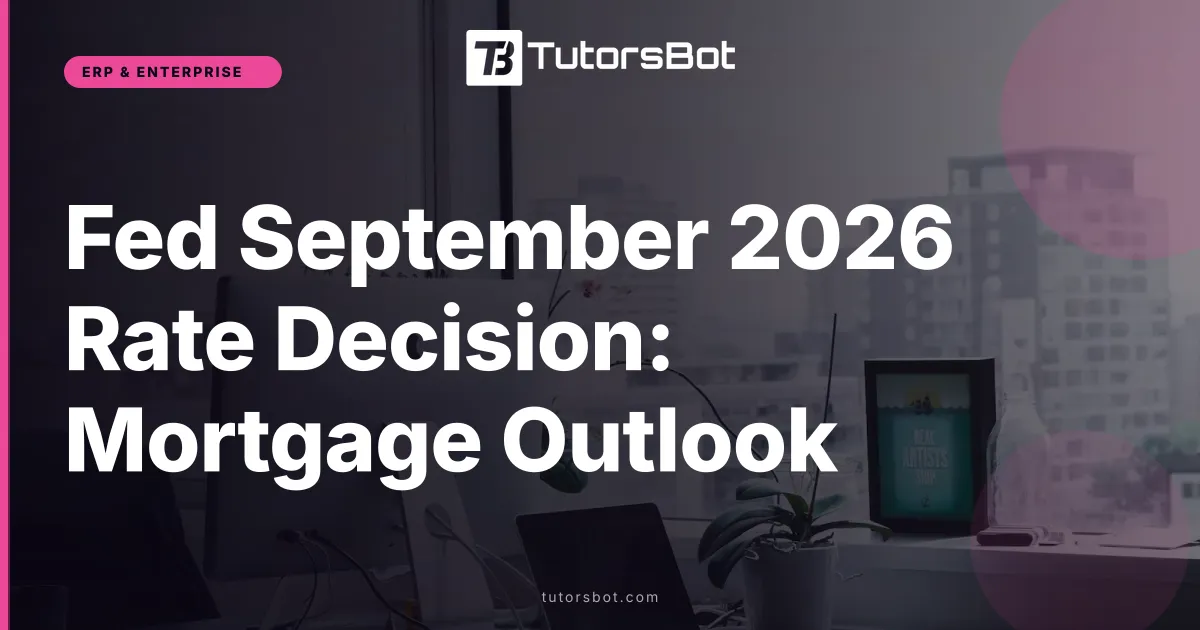 Fed September 2026 Rate Decision: Mortgage Outlook