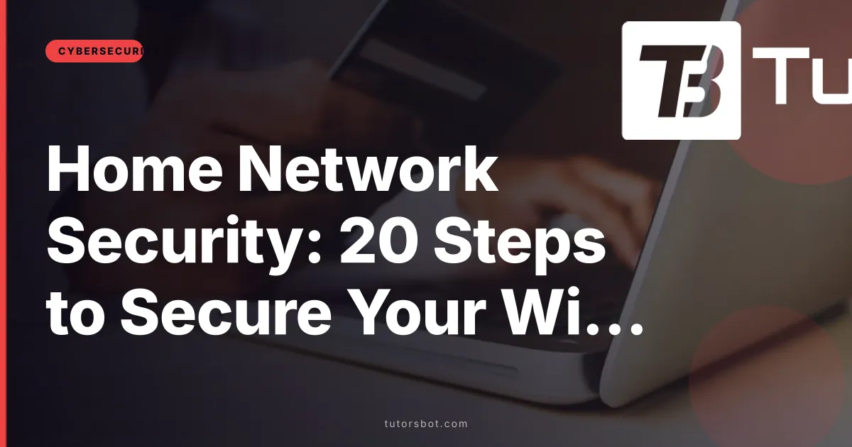 Home Network Security: 20 Steps to Secure Your Wi-Fi & Devices