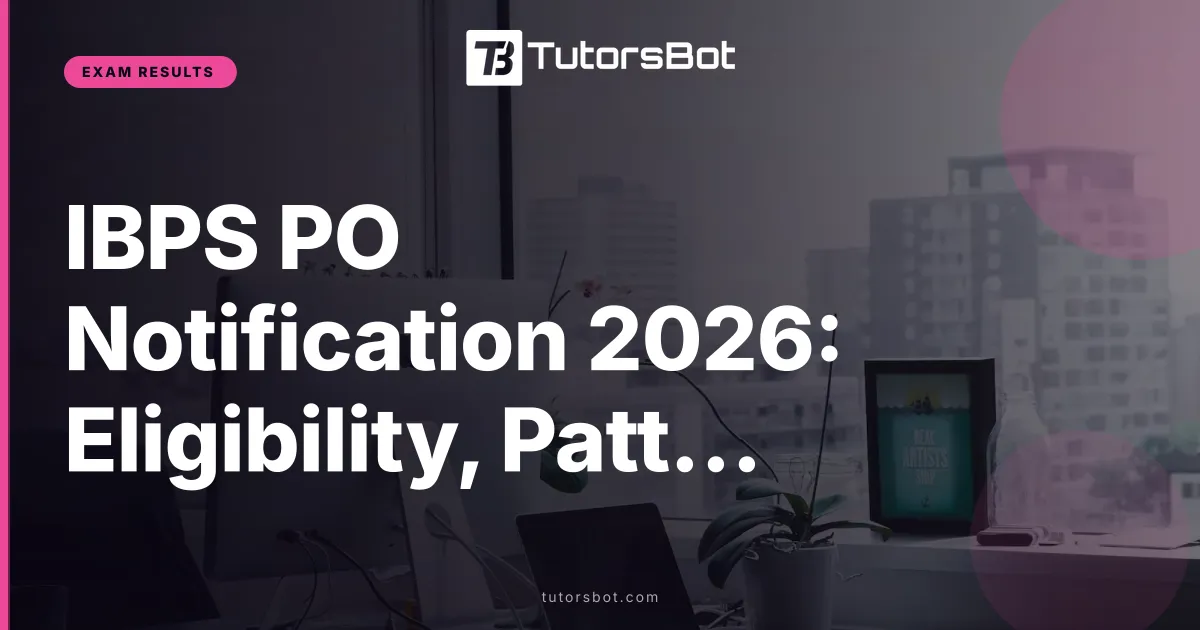 IBPS PO Notification 2026: Eligibility, Pattern & Apply