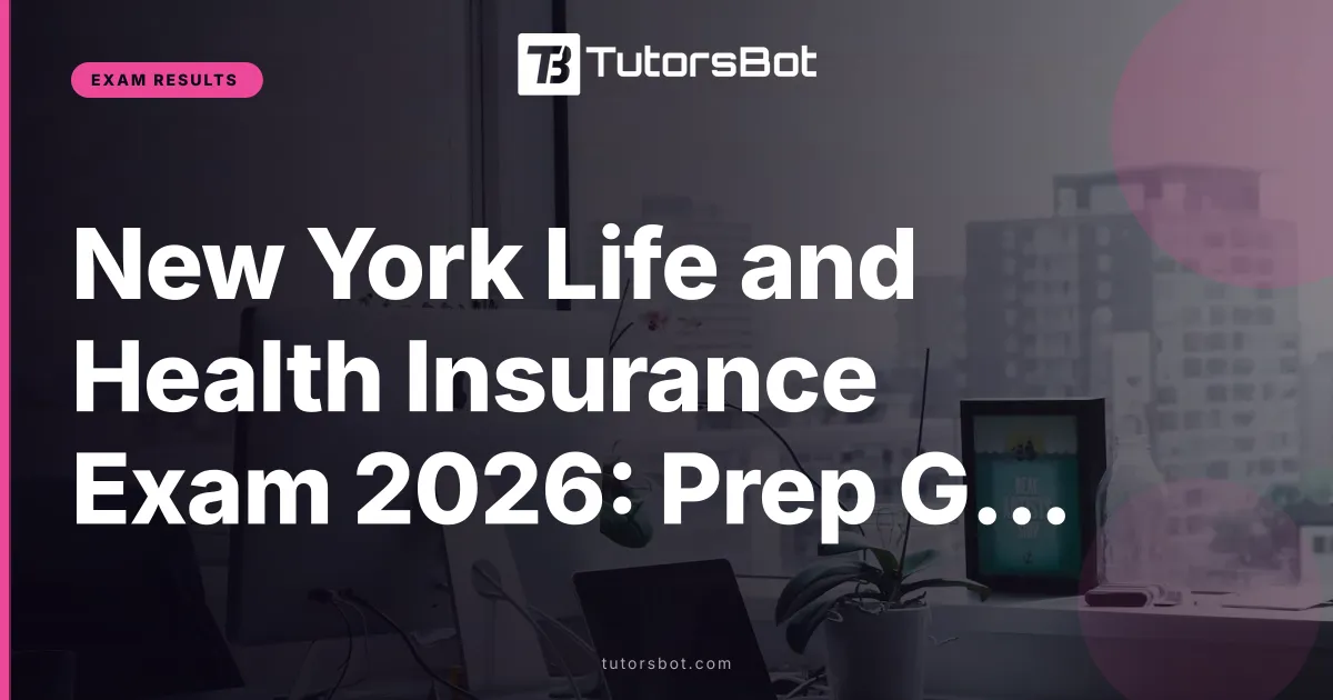 New York Life and Health Insurance Exam 2026: Prep Guide