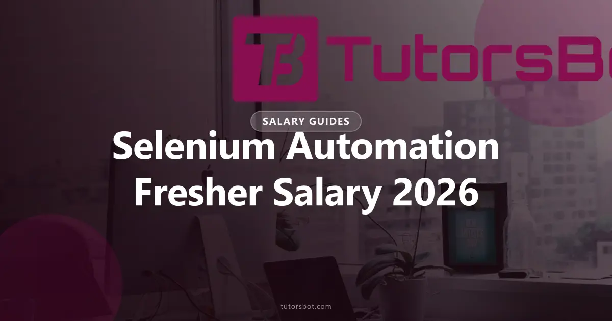 Selenium Automation Fresher Salary 2026: SDET Pay
