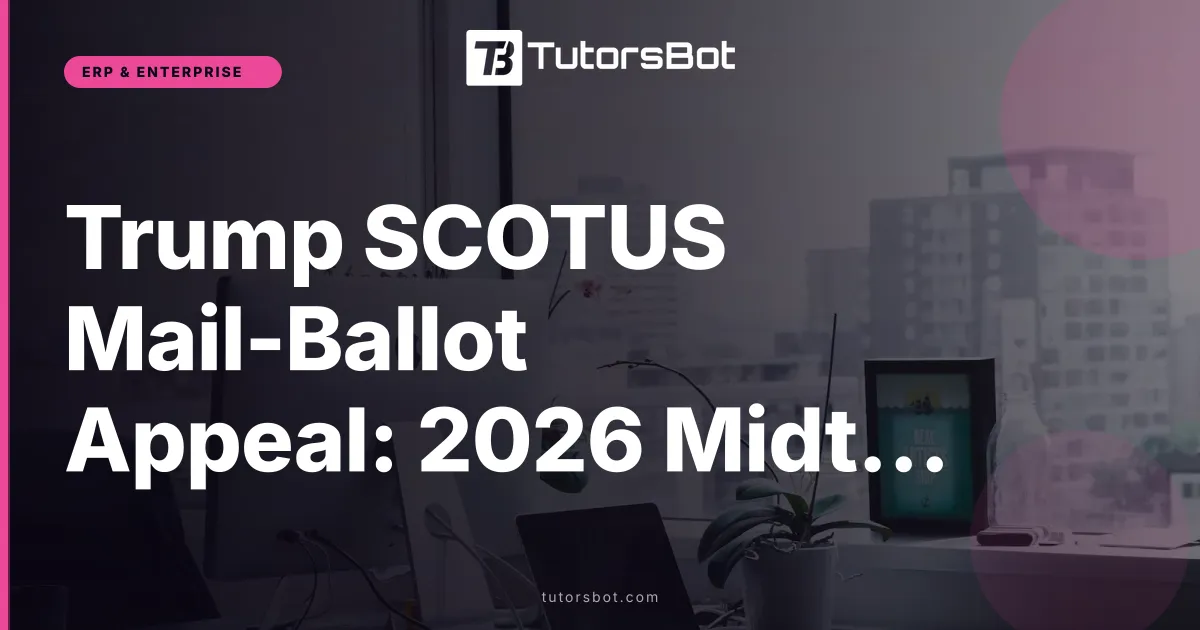 Trump SCOTUS Mail-Ballot Appeal: 2026 Midterms