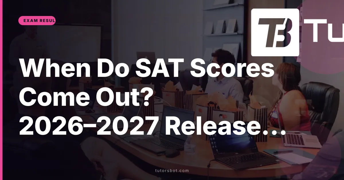 When Do SAT Scores Come Out? 2026–2027 Release Dates