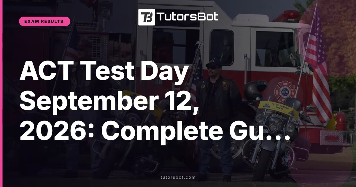 ACT Test Day September 12, 2026: Complete Guide