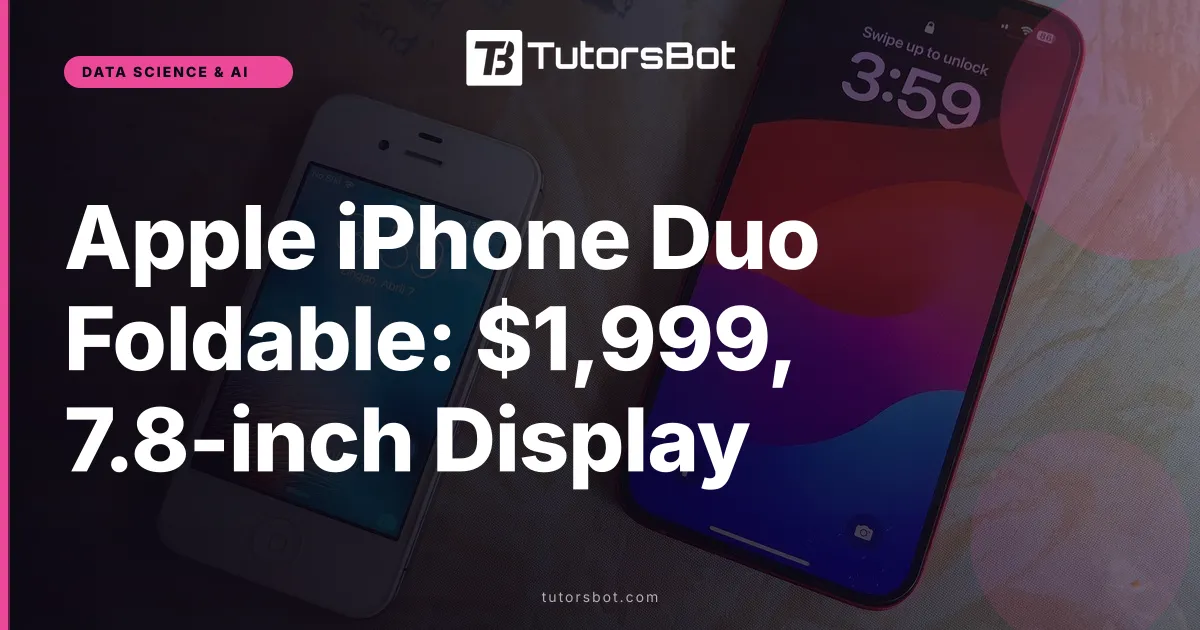 Apple iPhone Duo Foldable: $1,999, 7.8-inch Display