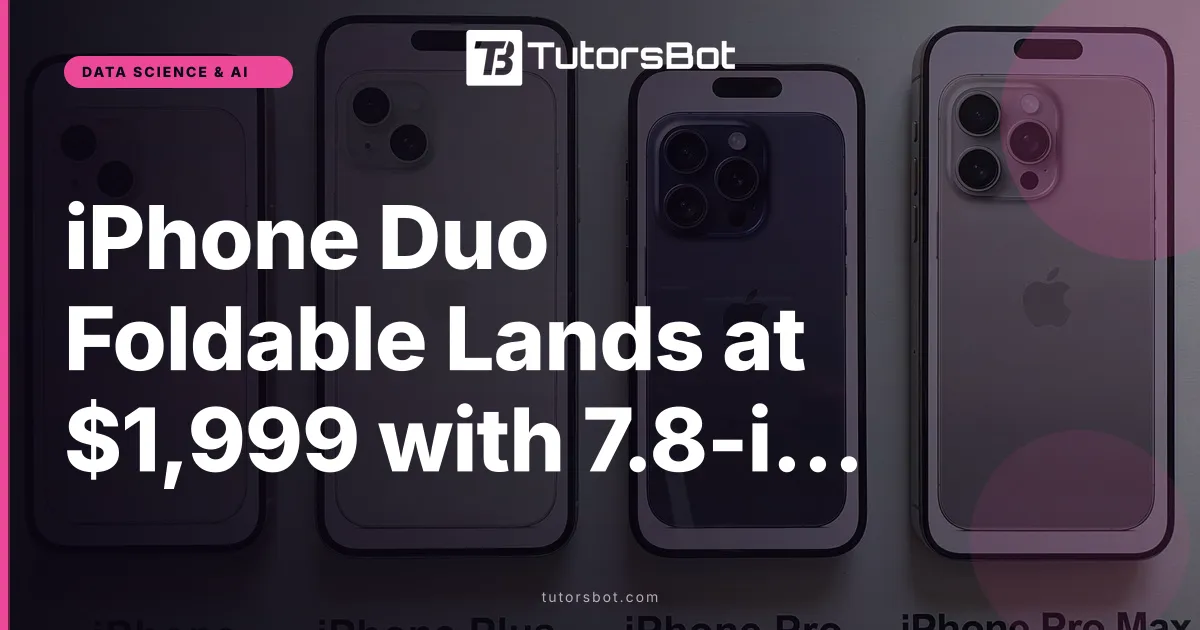 iPhone Duo Foldable Lands at $1,999 with 7.8-inch Display