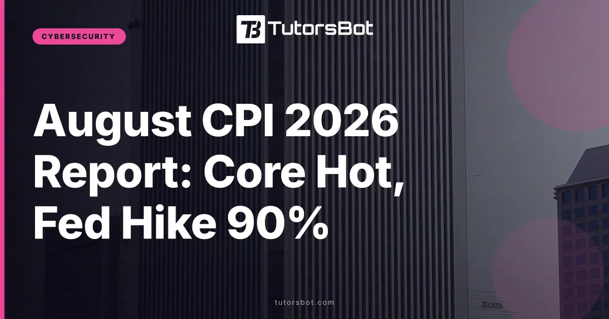August CPI 2026 Report: Core Hot, Fed Hike 90%