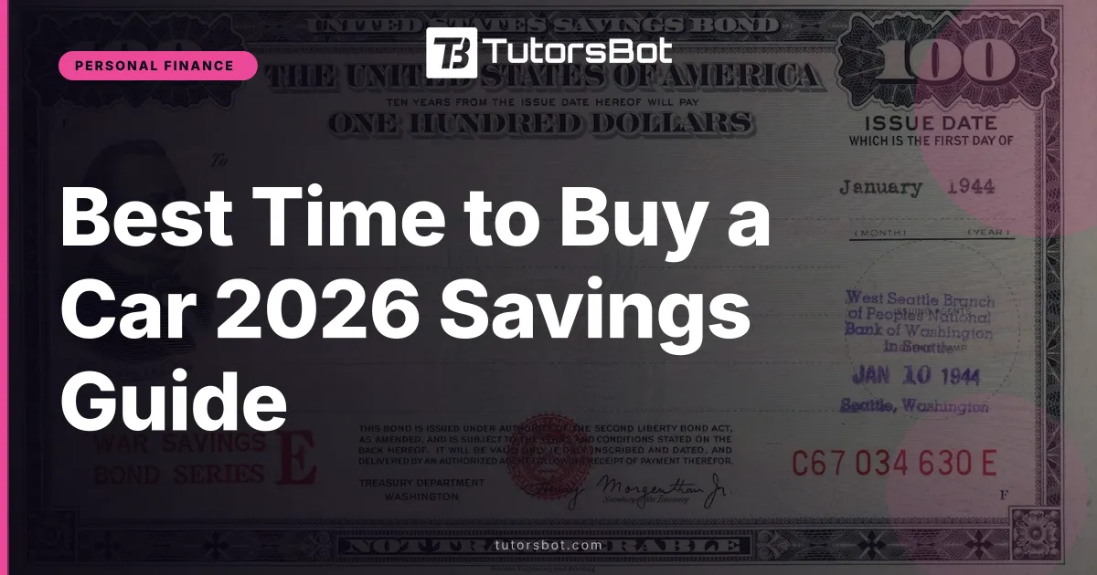 Best Time to Buy a Car 2026 Savings Guide
