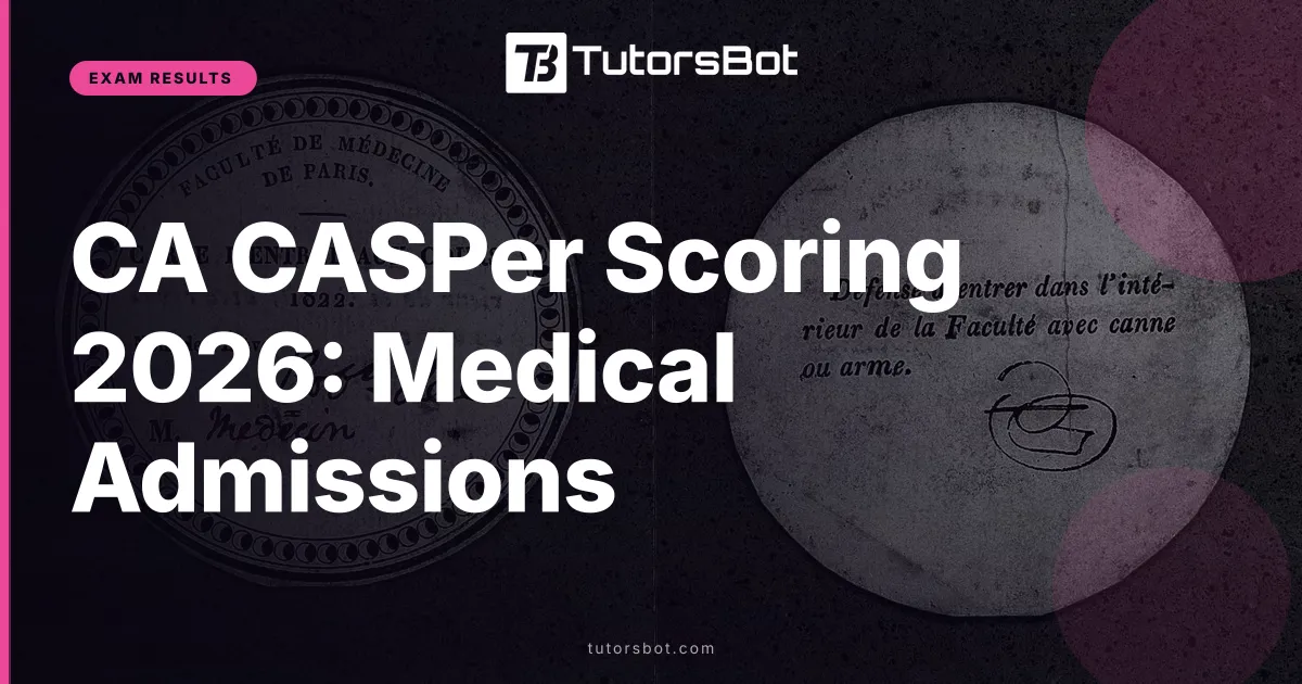 CA CASPer Scoring 2026: Medical Admissions