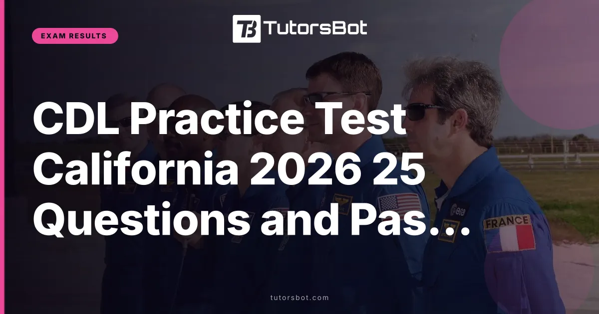 CDL Practice Test California 2026 25 Questions and Pass Tips