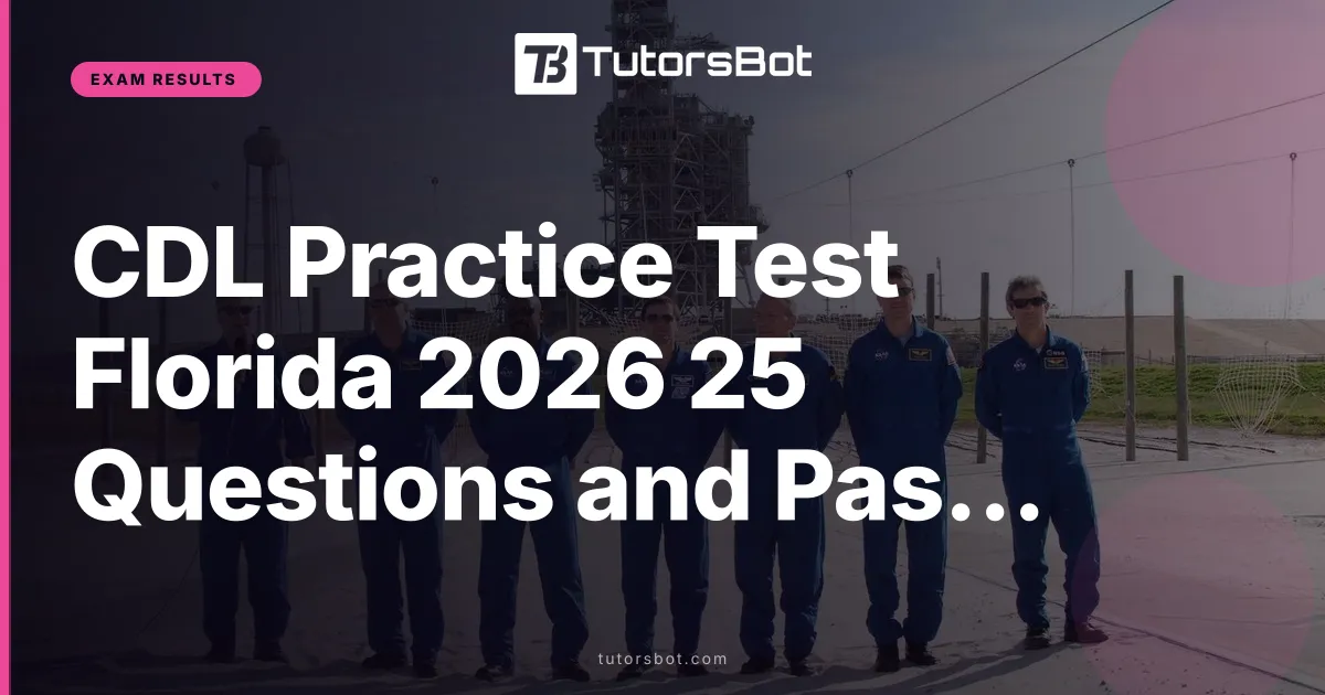 CDL Practice Test Florida 2026 25 Questions and Pass Tips