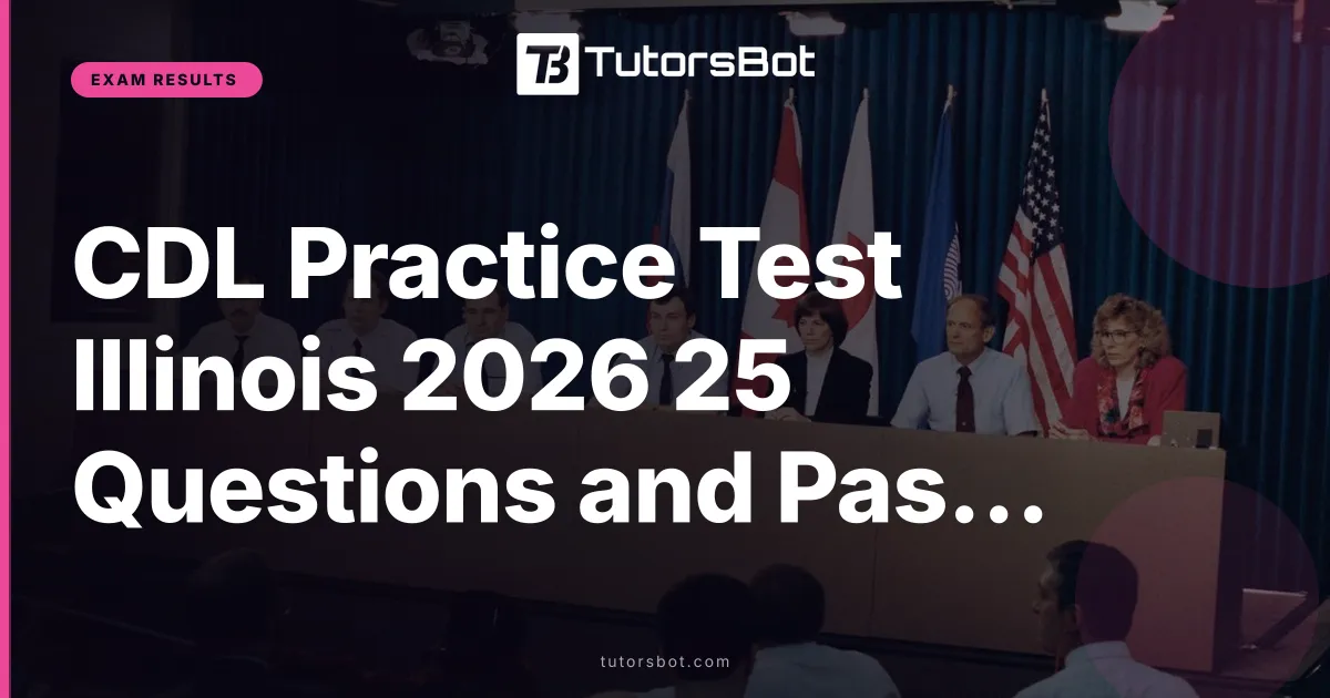 CDL Practice Test Illinois 2026 25 Questions and Pass Tips