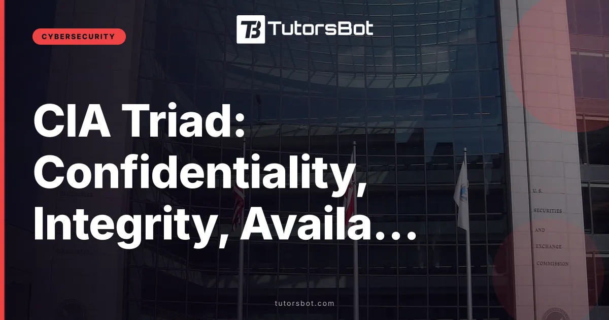 CIA Triad: Confidentiality, Integrity, Availability