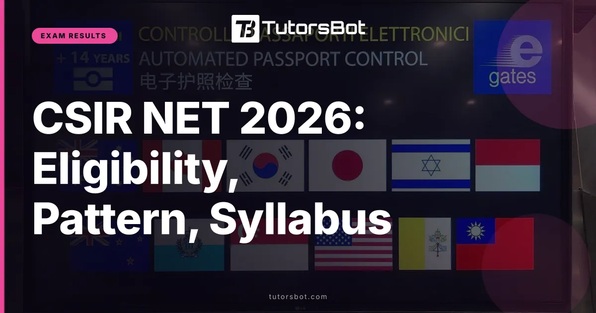 CSIR NET 2026: Eligibility, Pattern, Syllabus