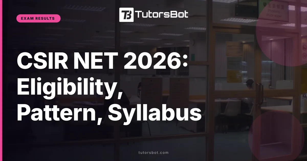CSIR NET 2026: Eligibility, Pattern, Syllabus