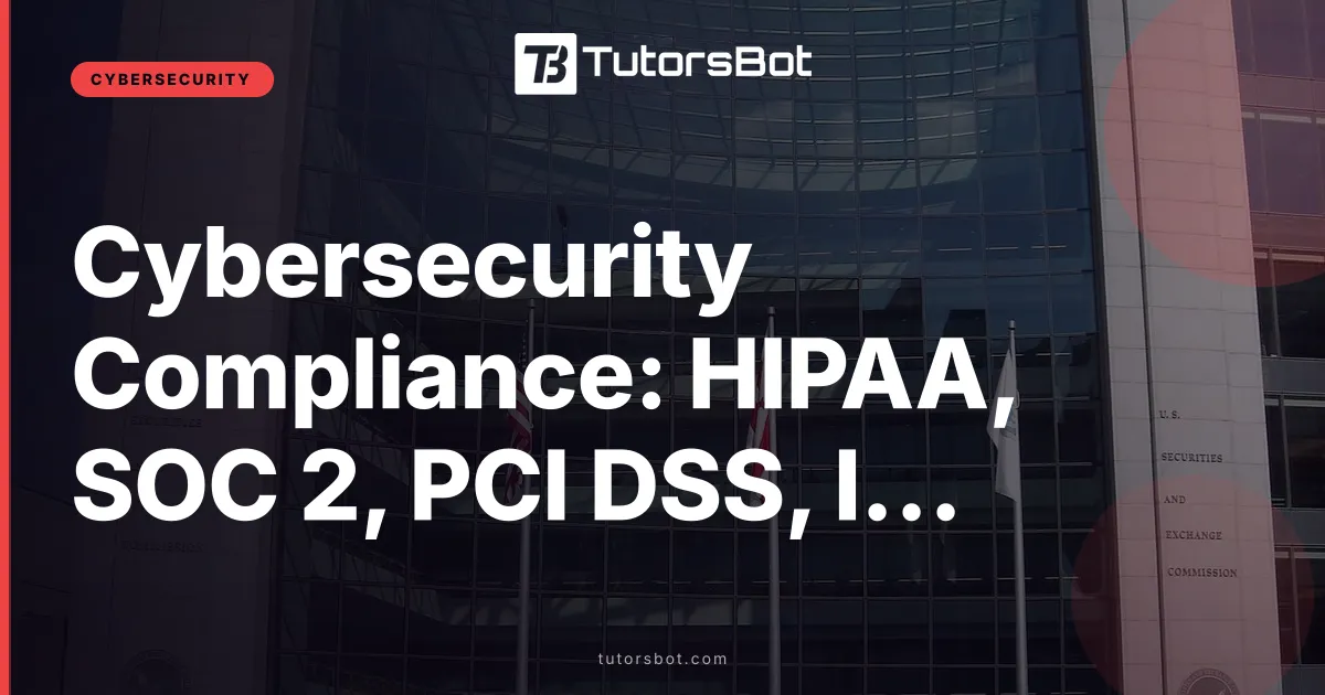 Cybersecurity Compliance: HIPAA, SOC 2, PCI DSS, ISO