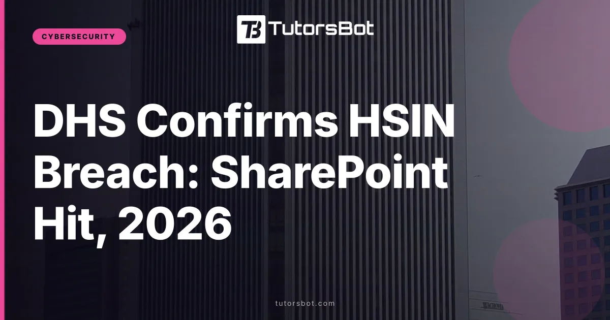 DHS Confirms HSIN Breach: SharePoint Hit, 2026
