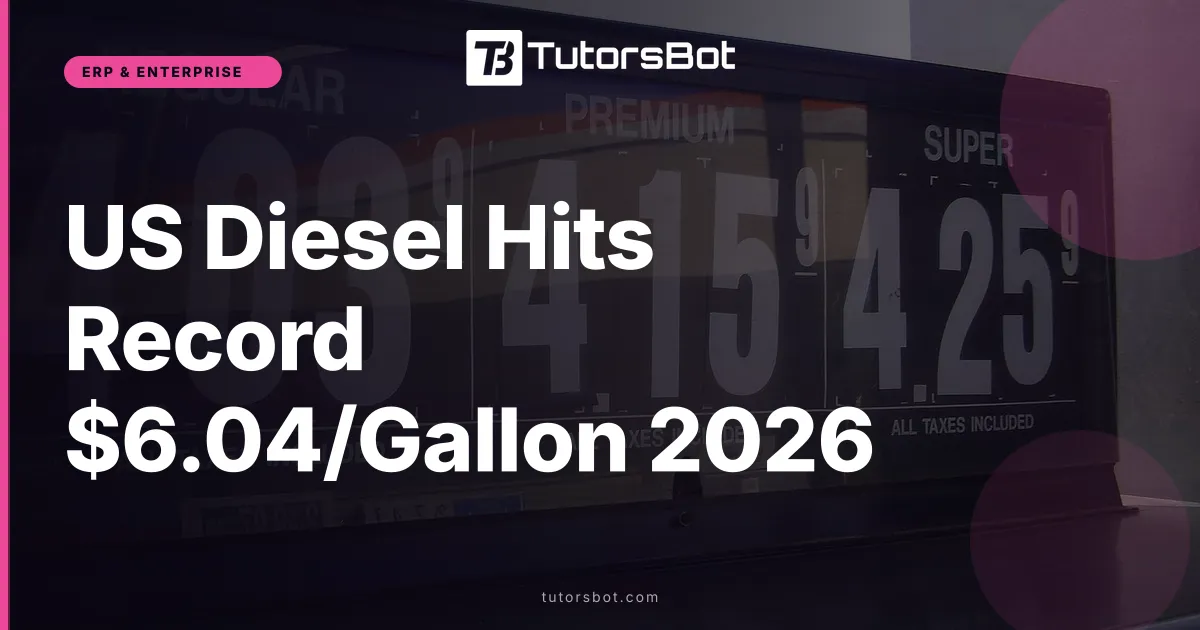 US Diesel Hits Record $6.04/Gallon 2026