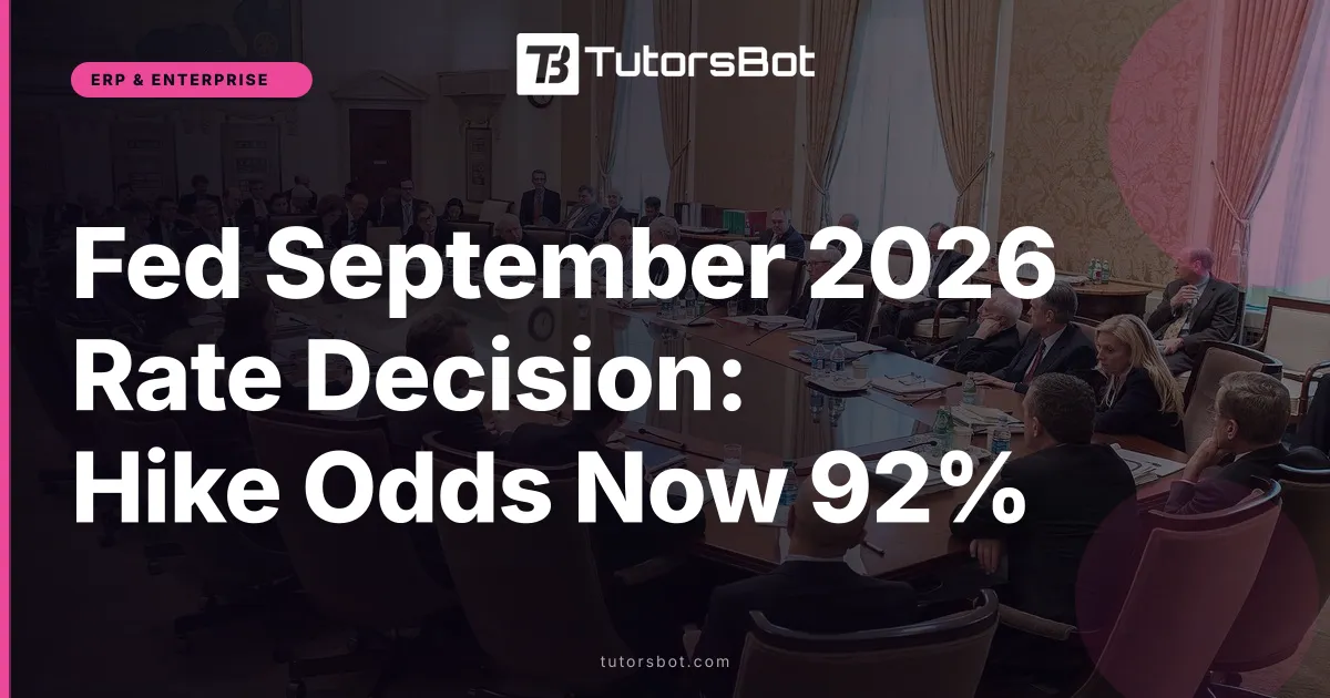Fed September 2026 Rate Decision: Hike Odds Now 92%