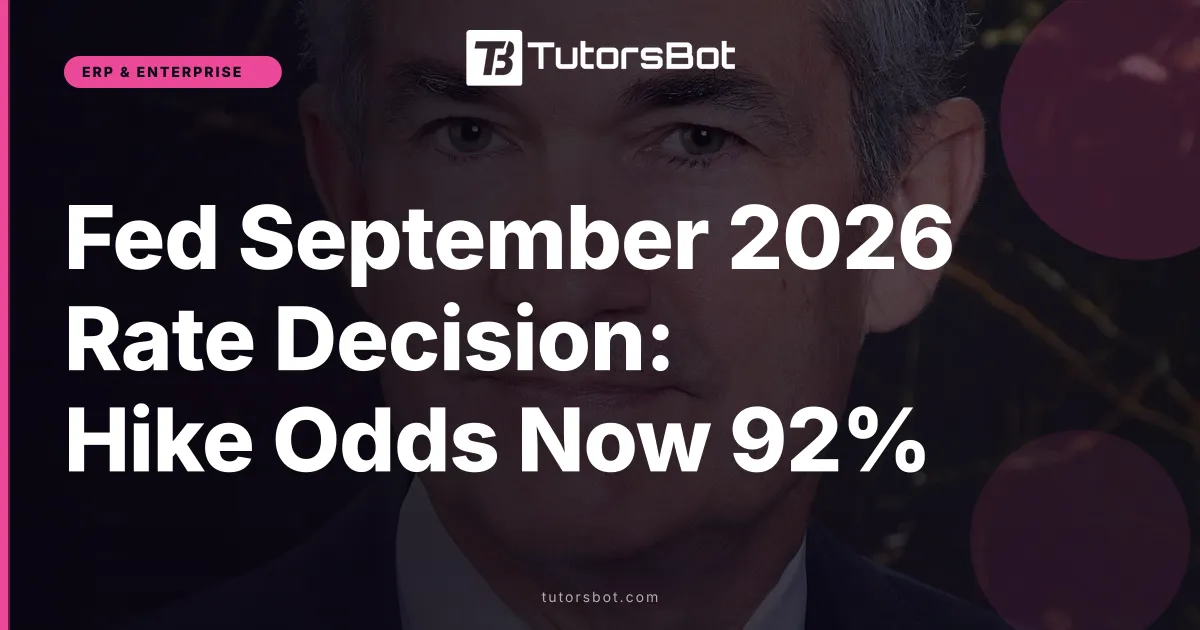 Fed September 2026 Rate Decision: Hike Odds Now 92%