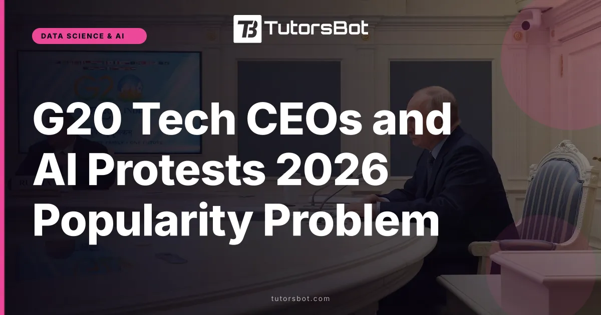 G20 Tech CEOs and AI Protests 2026 Popularity Problem