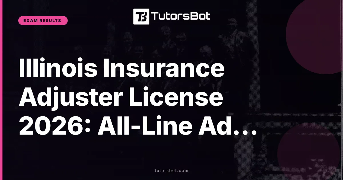 Illinois Insurance Adjuster License 2026: All-Line Adjuster