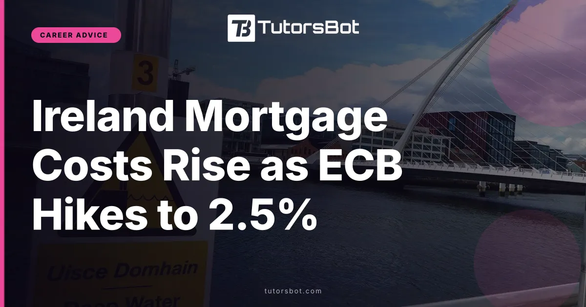 Ireland Mortgage Costs Rise as ECB Hikes to 2.5%