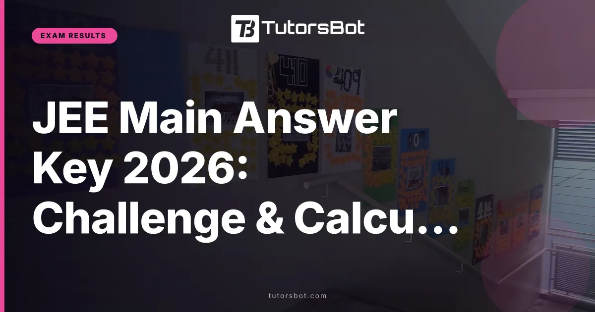 JEE Main Answer Key 2026: Challenge & Calculate Score