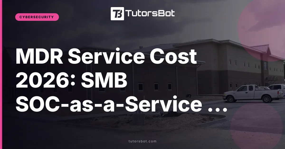 MDR Service Cost 2026: SMB SOC-as-a-Service Guide