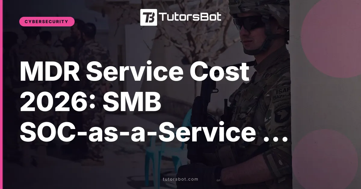 MDR Service Cost 2026: SMB SOC-as-a-Service Guide