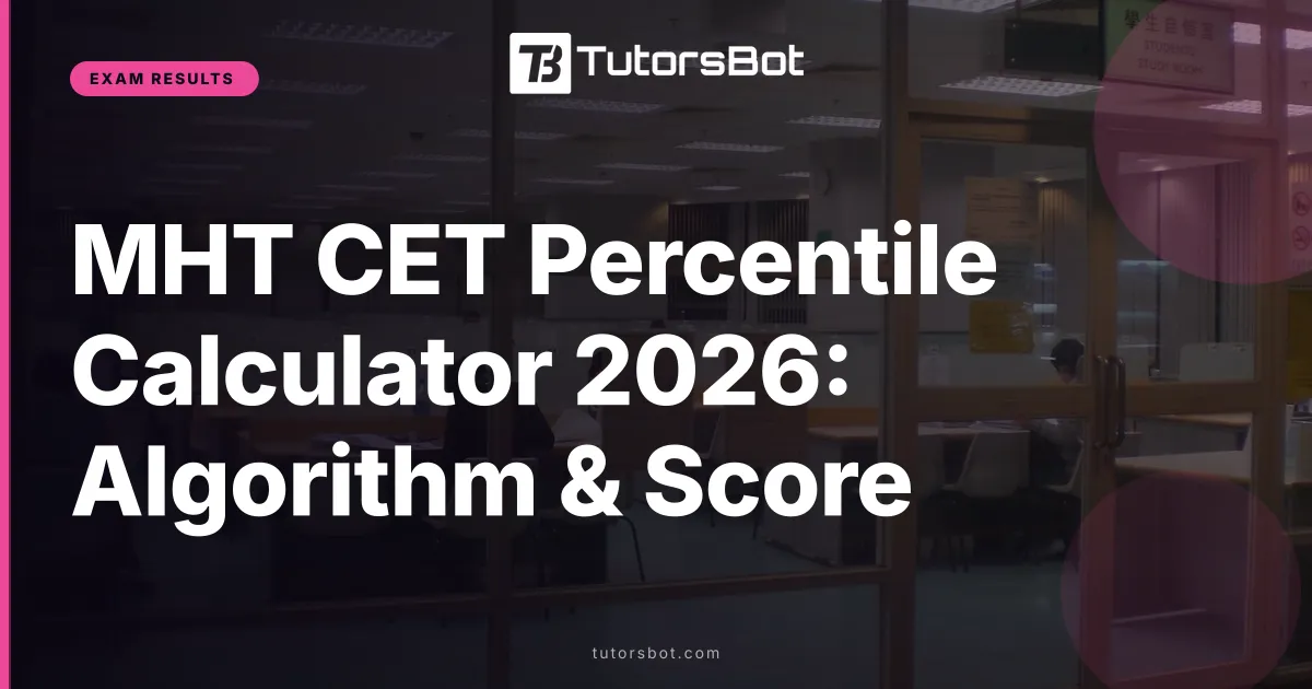 MHT CET Percentile Calculator 2026: Algorithm & Score