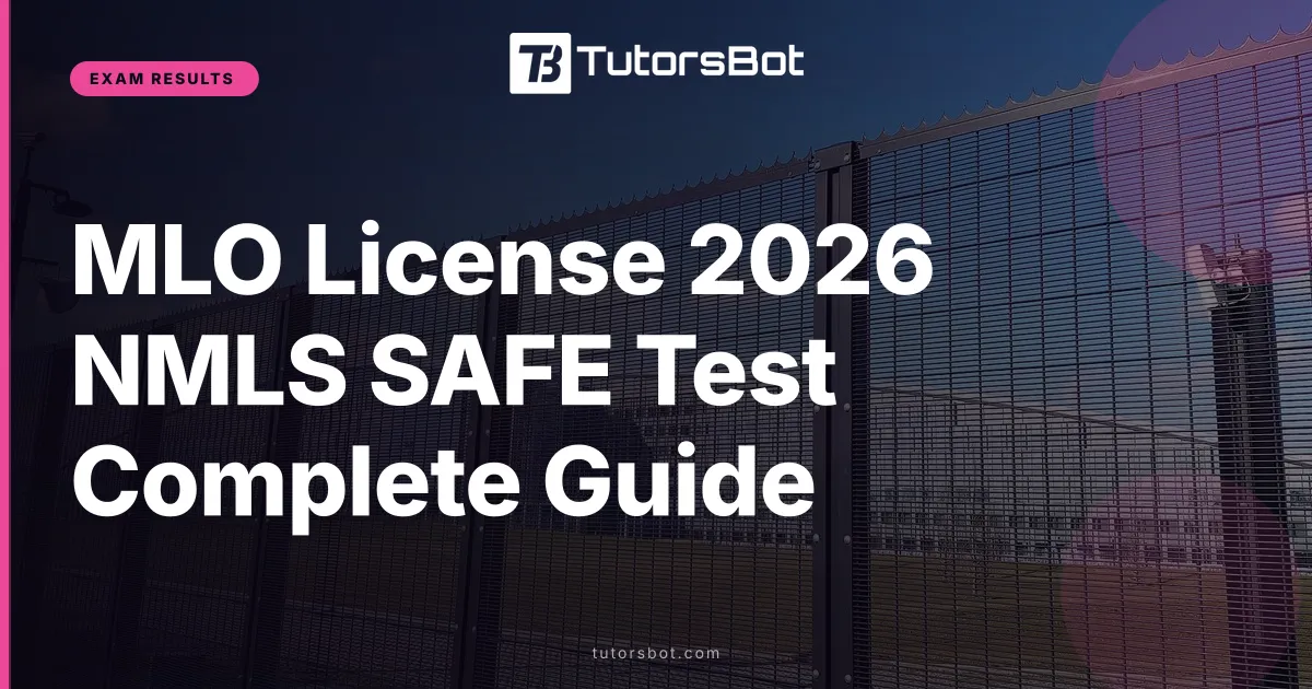 MLO License 2026 NMLS SAFE Test Complete Guide