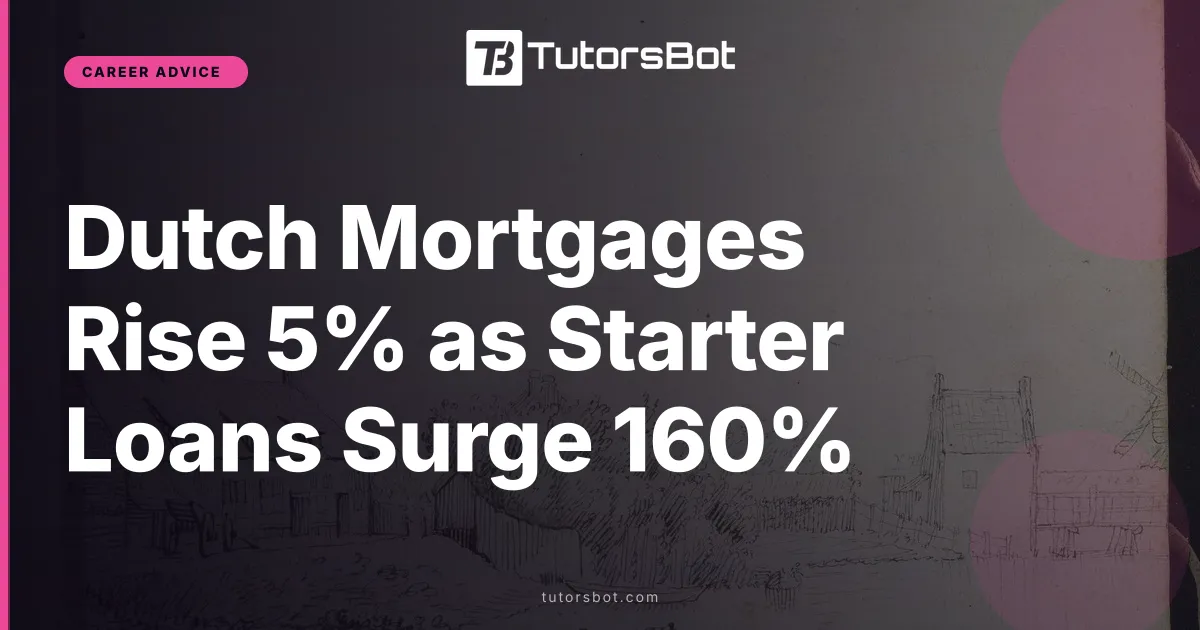 Dutch Mortgages Rise 5% as Starter Loans Surge 160%