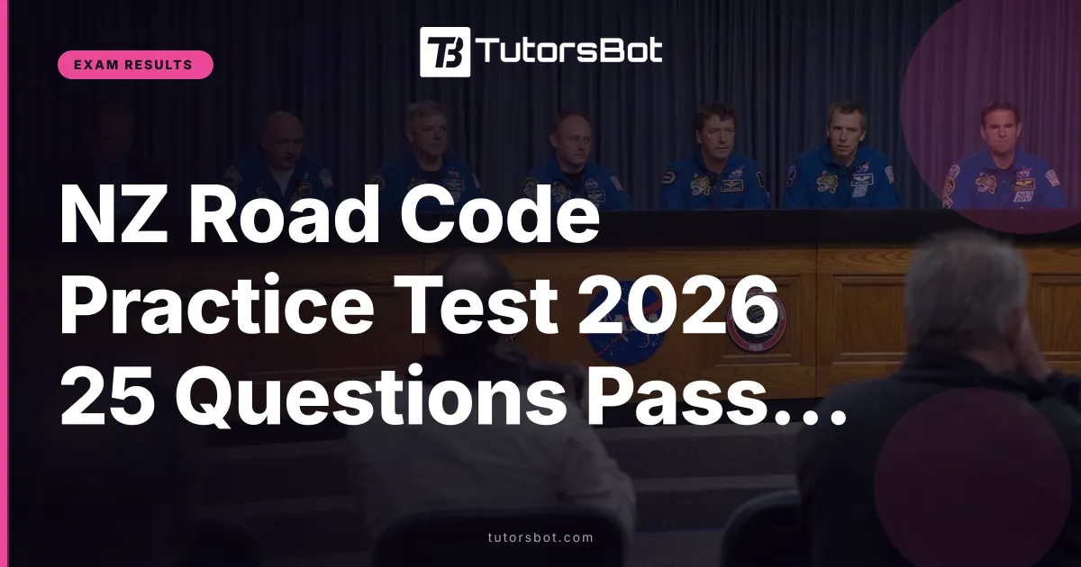 NZ Road Code Practice Test 2026 25 Questions Pass Mark