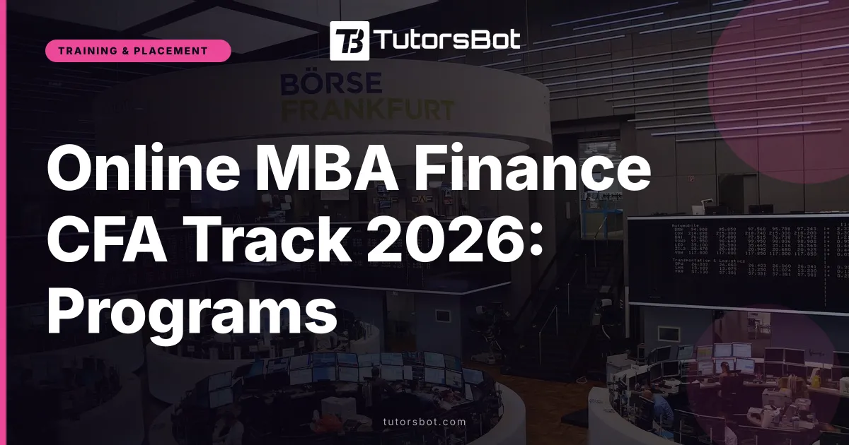 Online MBA Finance CFA Track 2026: Programs