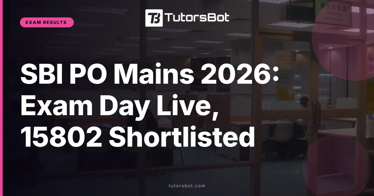 SBI PO Mains 2026: Exam Day Live, 15802 Shortlisted