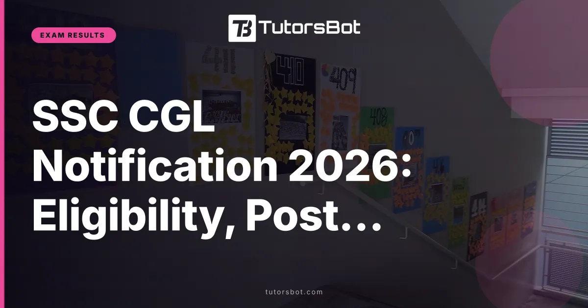 SSC CGL Notification 2026: Eligibility, Posts & Apply