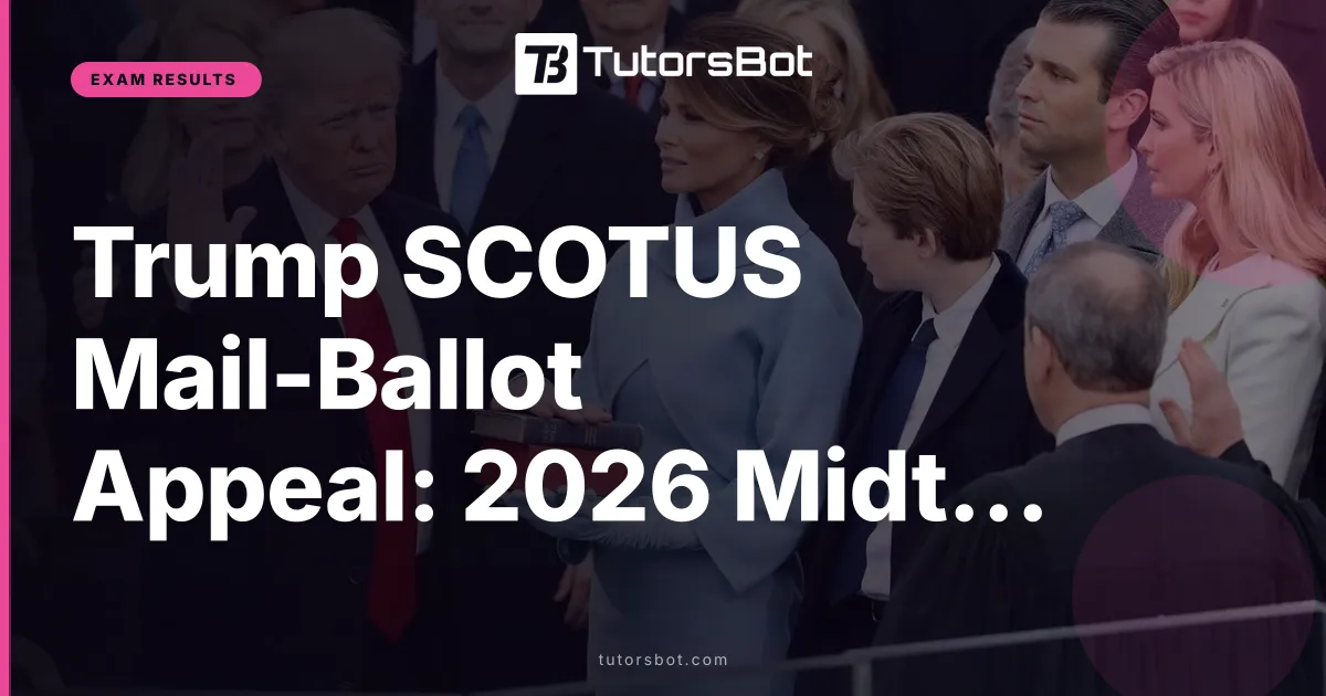 Trump SCOTUS Mail-Ballot Appeal: 2026 Midterms