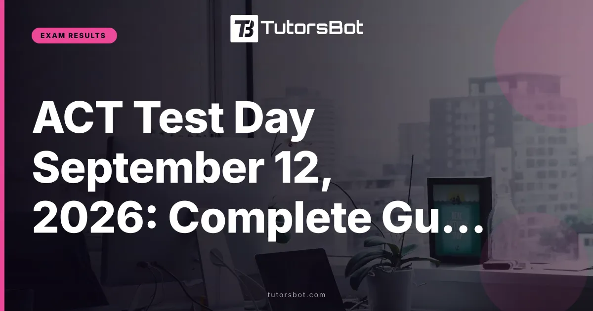 ACT Test Day September 12, 2026: Complete Guide