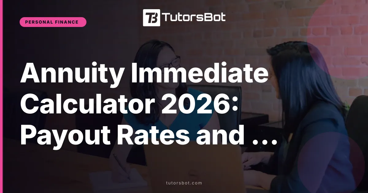 Annuity Immediate Calculator 2026: Payout Rates and Real Examples