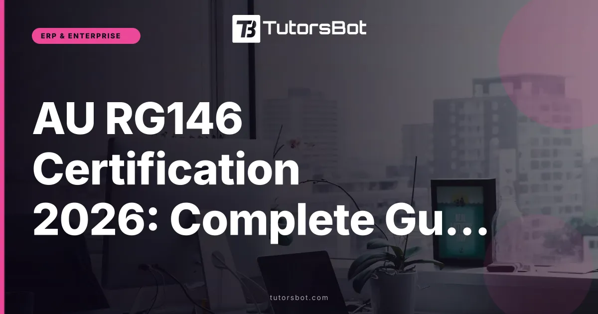 AU RG146 Certification 2026: Complete Guide