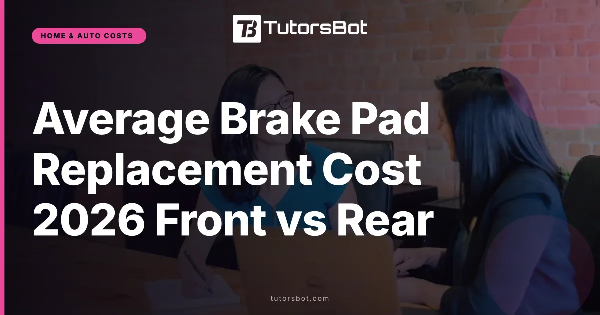 Average Brake Pad Replacement Cost 2026 Front vs Rear
