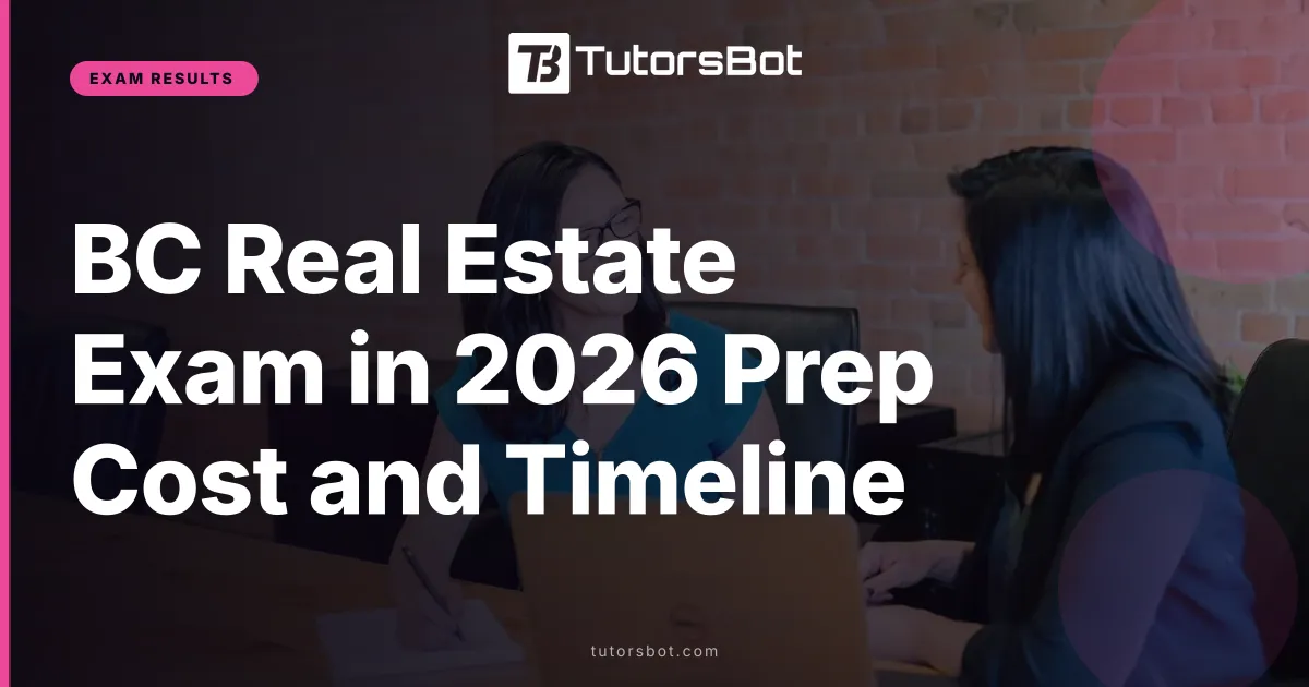 BC Real Estate Exam in 2026 Prep Cost and Timeline