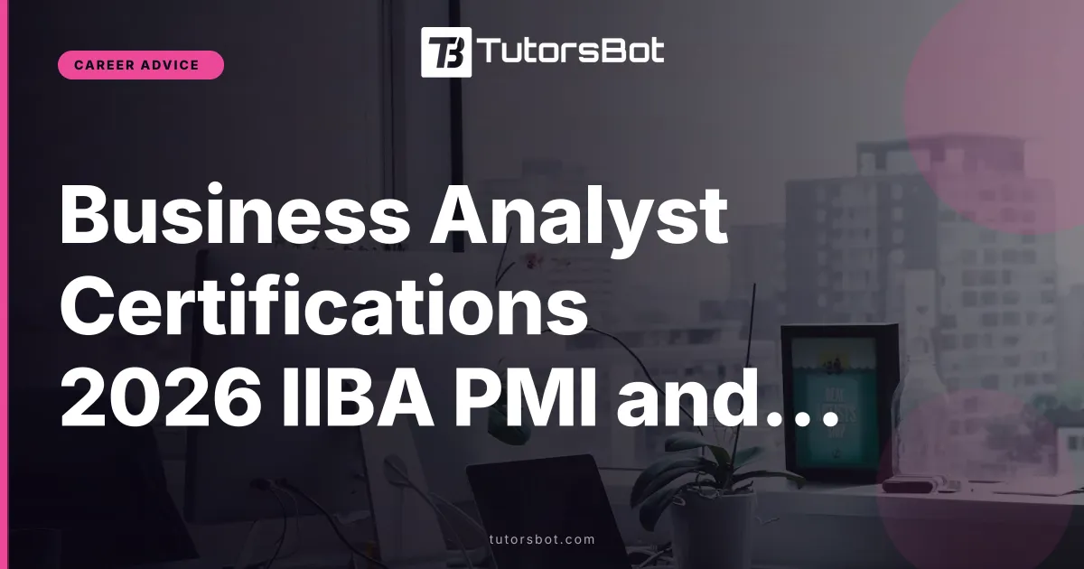Business Analyst Certifications 2026 IIBA PMI and More