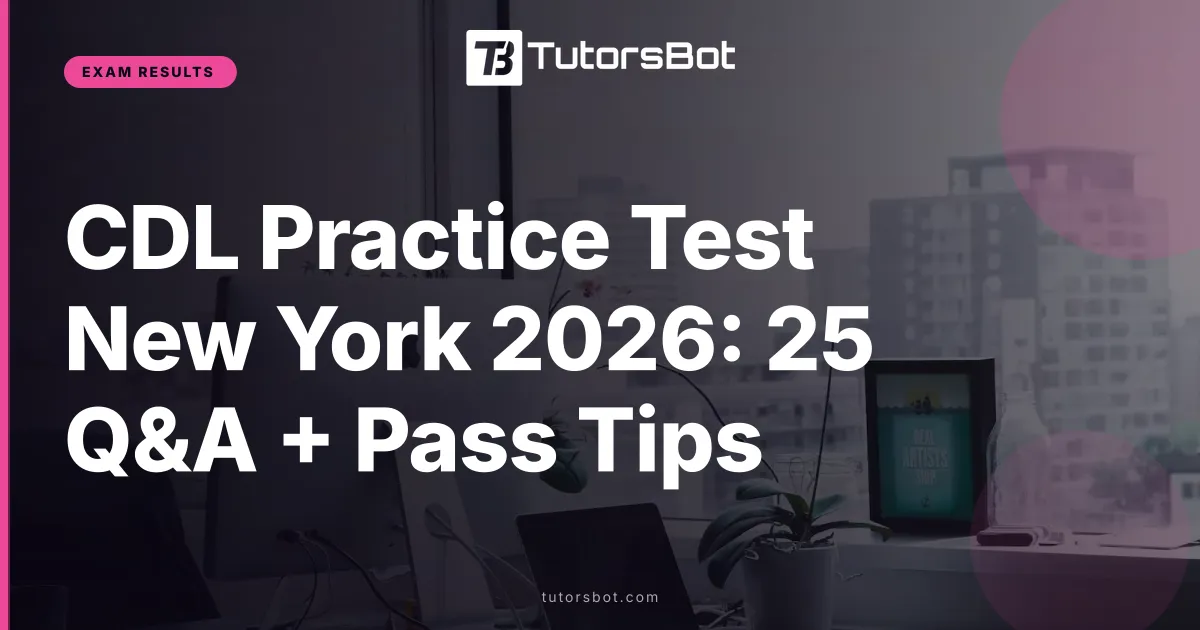 CDL Practice Test New York 2026: 25 Q&A + Pass Tips