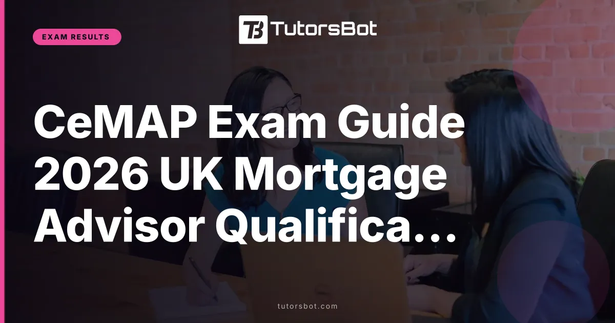 CeMAP Exam Guide 2026 UK Mortgage Advisor Qualification